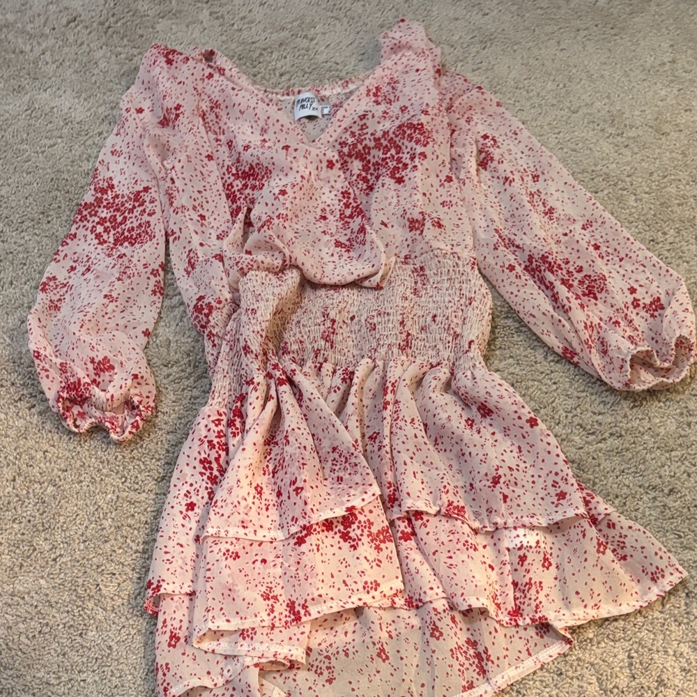 Princess Polly Pink Floral Long Sleeve Dress